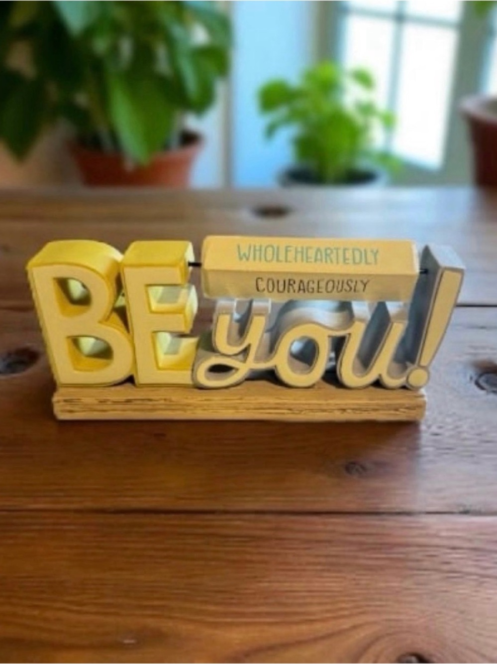 Hallmark Tabletop Decorative Sign with Four Changeable Inspirational Messages